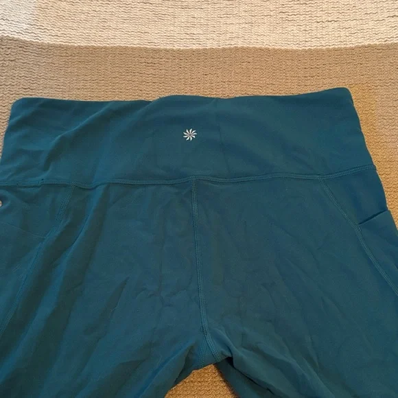 Athleta Women's Dark Teal Leggings capri - Picture 3 of 3